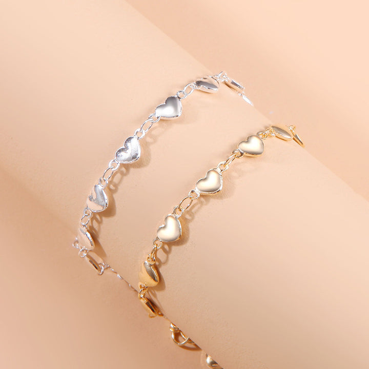 Heart-Inspired Chain Anklet Stornfield
