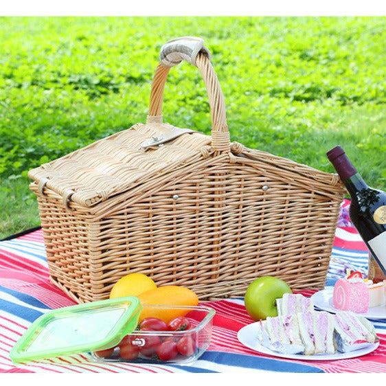 Ladies picnic basket with extensive equipment and cooler box Stornfield