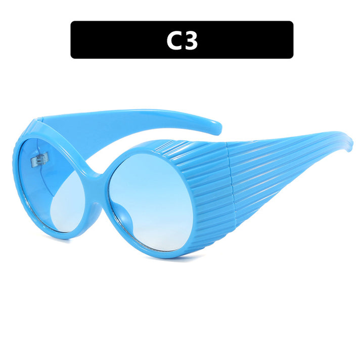 Women's extravagant sunglasses with curved frame Stornfield