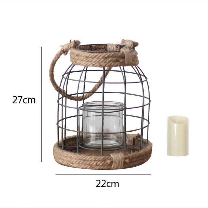 Decorative lantern made of metal and glass Stornfield