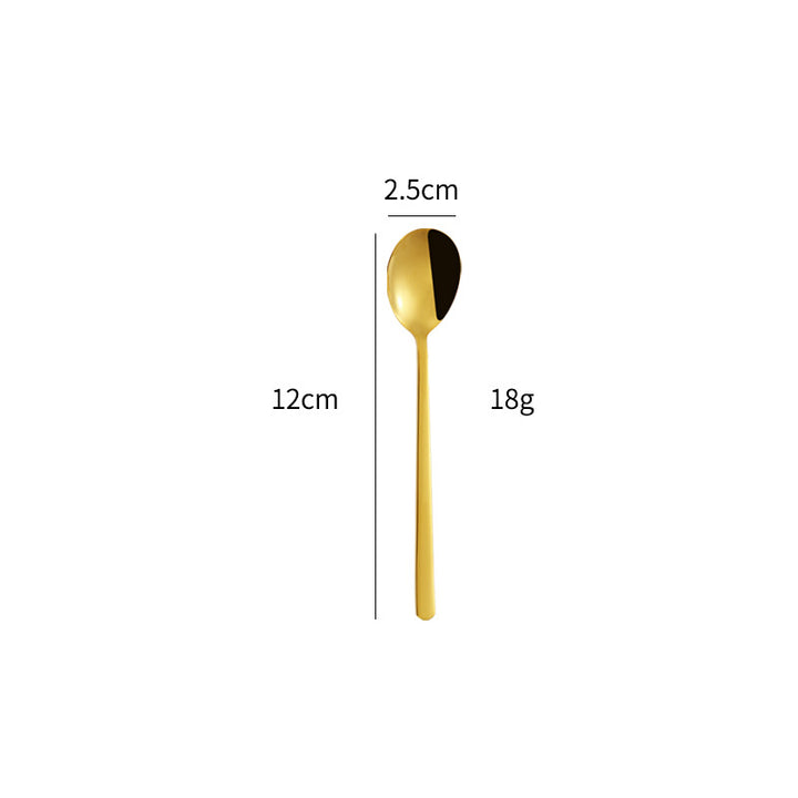 Elegant dessert spoon with luxurious golden surface Stornfield
