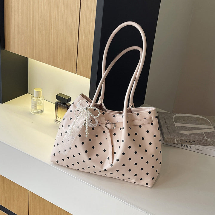 Polka Dot Structured Handbag