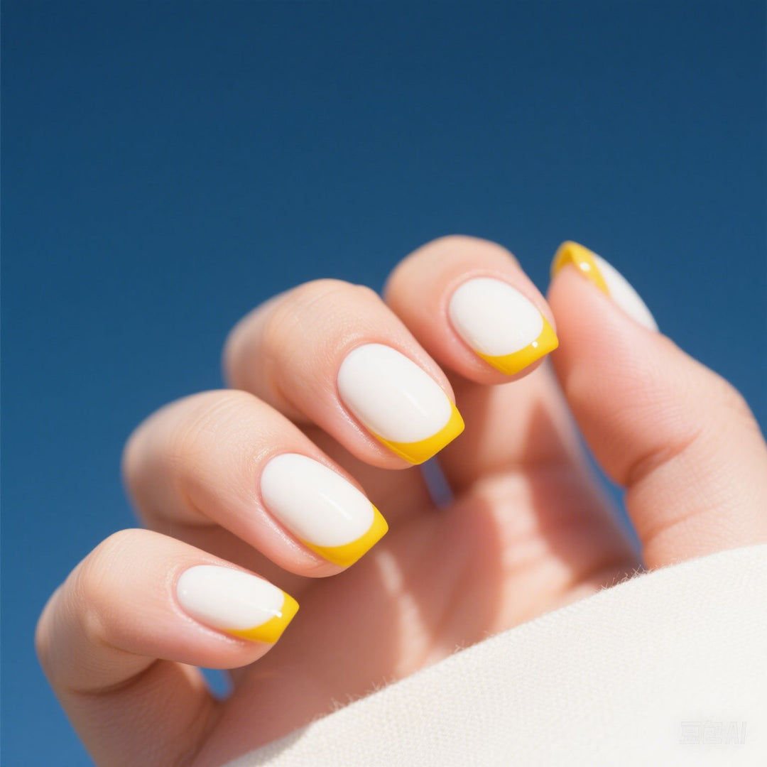 Classic French Tip Nail Enhancements Stornfield