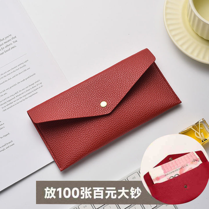 Elegant Textured Leather Clutch Wallet Stornfield