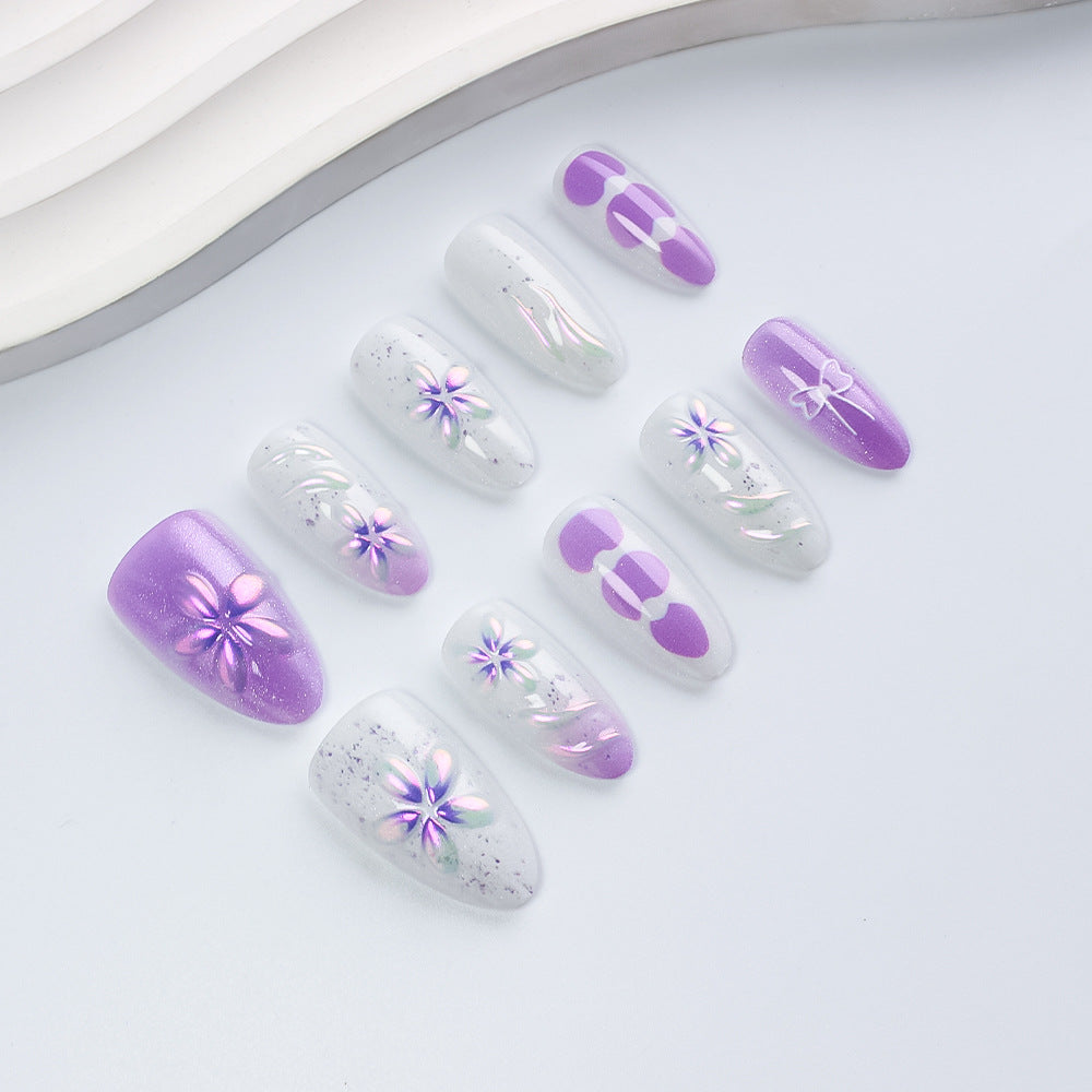 Decorative Floral Press-On Nail Collection Stornfield