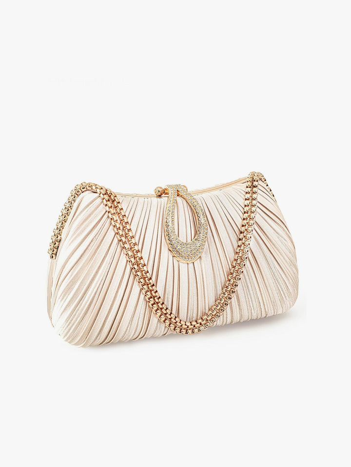 Luxurious Pleated Evening Clutch