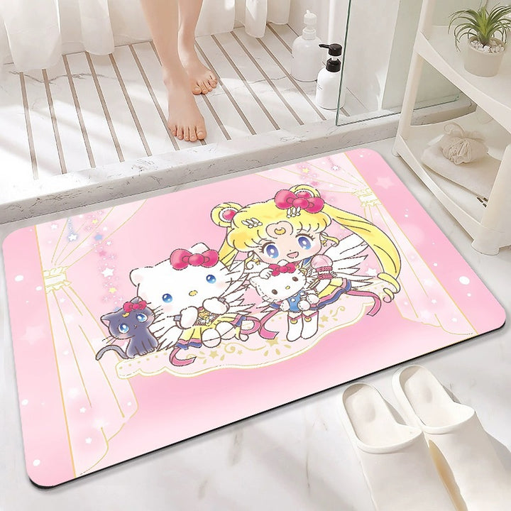 Cute Cartoon-Themed Absorbent Bath Mat