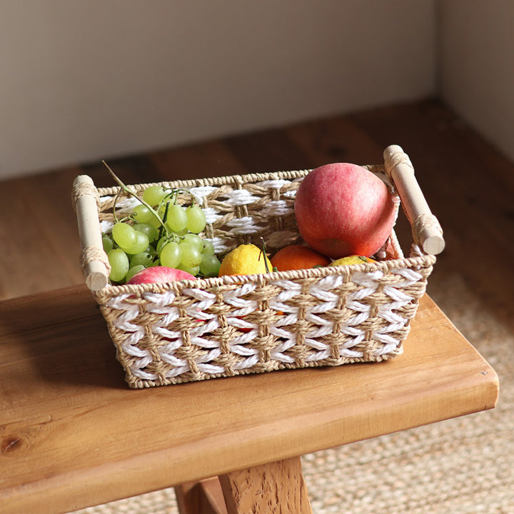 Handcrafted laundry basket made of natural material Stornfield