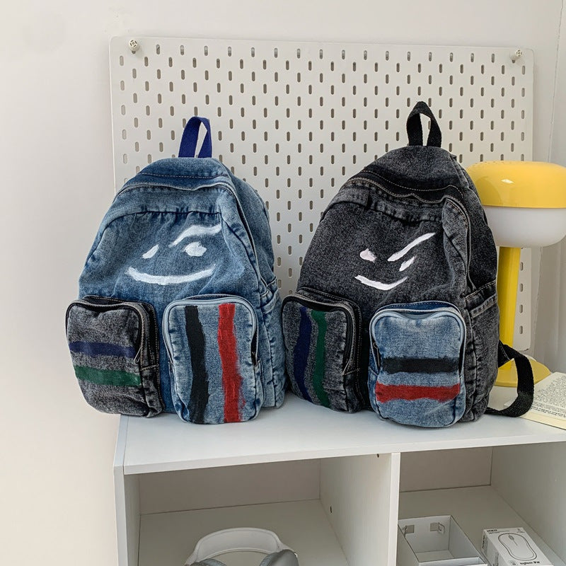 Artistic Denim Backpack Stornfield