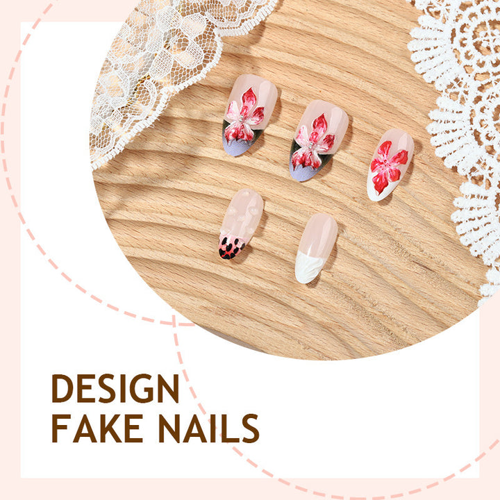 Nail art set with floral and elegant accents Stornfield