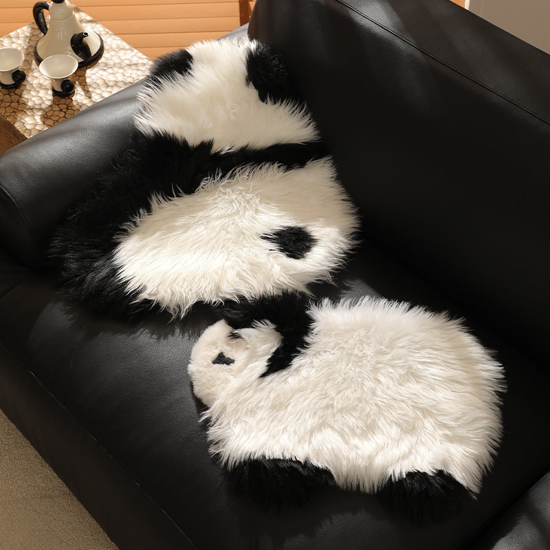 Plush cuddly pillow in sheep shape with dense artificial fur and soft polyester filling Stornfield