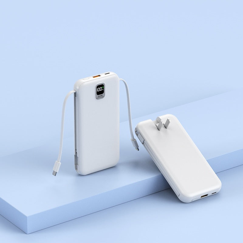 Portable power bank with integrated charging cable and LED display Stornfield