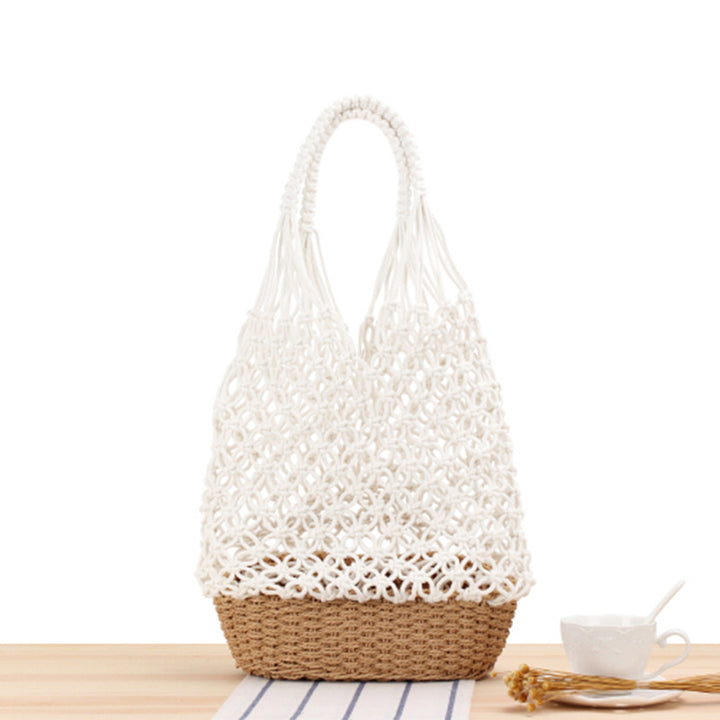Designer Shoulder Bag Made of Woven Bast Stornfield