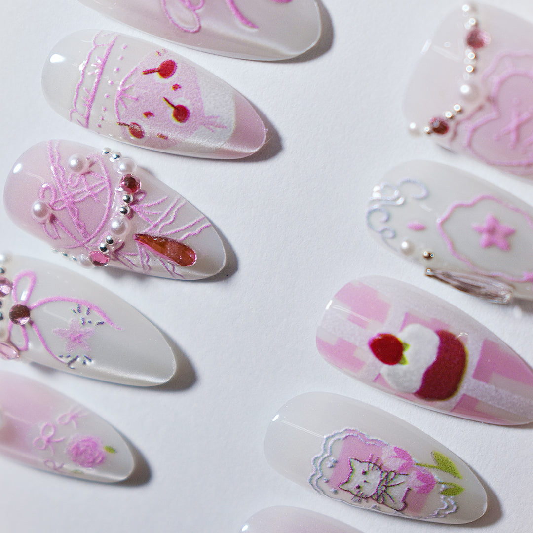 Decorative Press-On Nail Art Set Stornfield