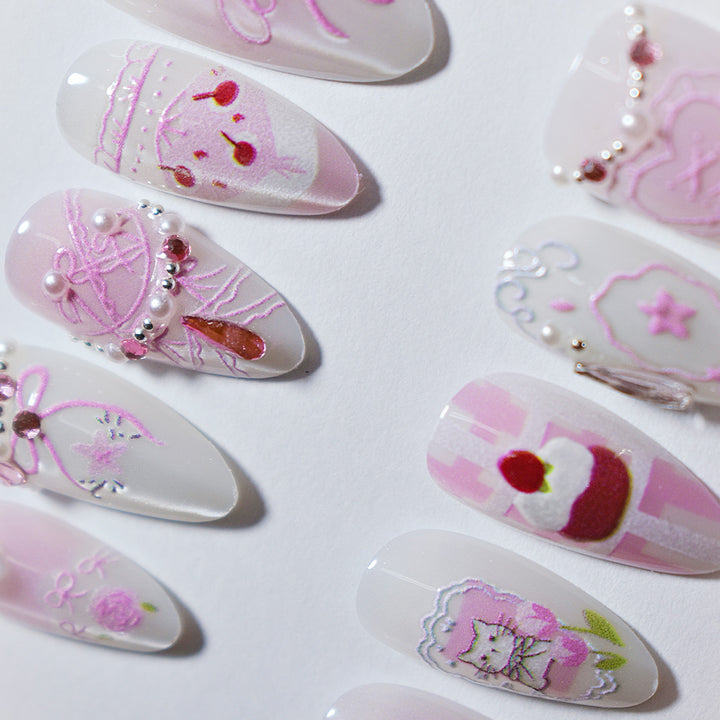 Decorative Press-On Nail Art Set Stornfield