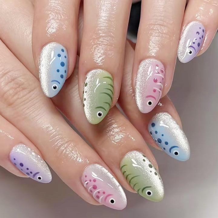 Creative nail art set with artistic patterns Stornfield