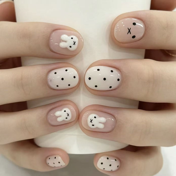 Artistic Coffee-Inspired Press-On Nail Art Set Stornfield