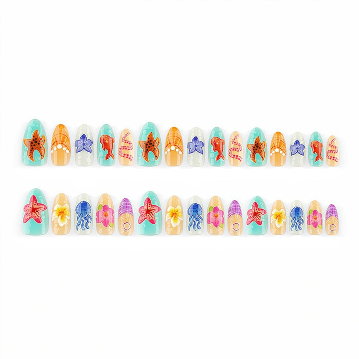 Artificial nails with sea motif Stornfield