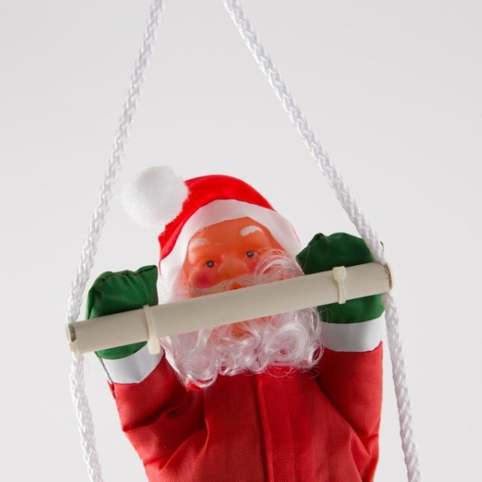 Decorative Santa Claus figure with ladder