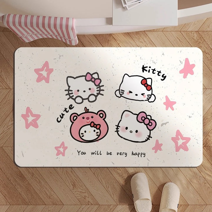 Cute Kitty-Themed Memory Foam Bath Mat Stornfield