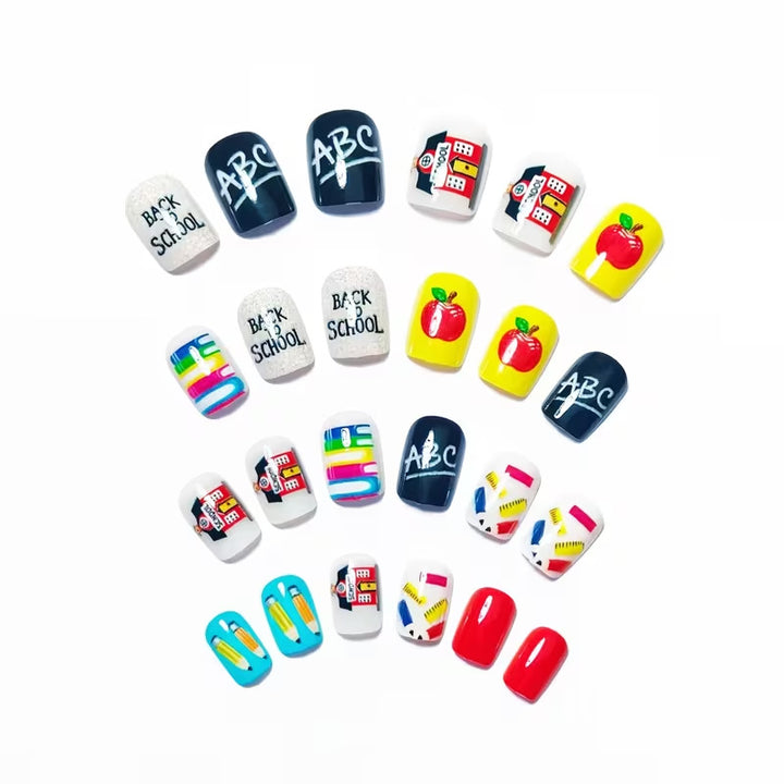 Creative School-Themed Nail Art Set Stornfield