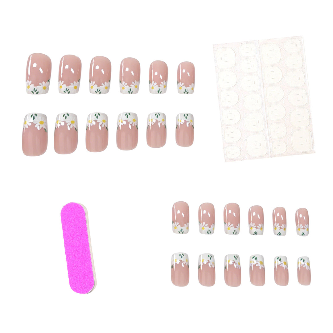 Floral French Tip Nail Enhancements Stornfield 1789915351