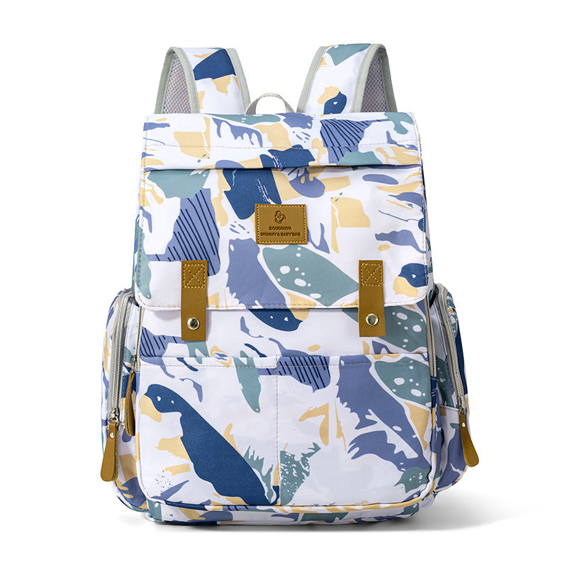 Playful Patterned Multi-Compartment Backpack Stornfield