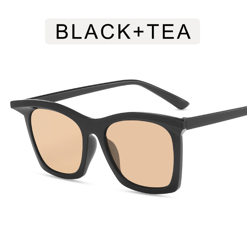 Women's Cat-Eye Sunglasses with Gradient Lenses and Transparent Frame Design Stornfield