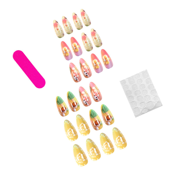 Exquisite nail art with colorful floral designs Stornfield
