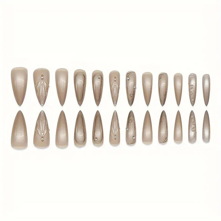 Premium Sculpted Press-On Nail Art Stornfield