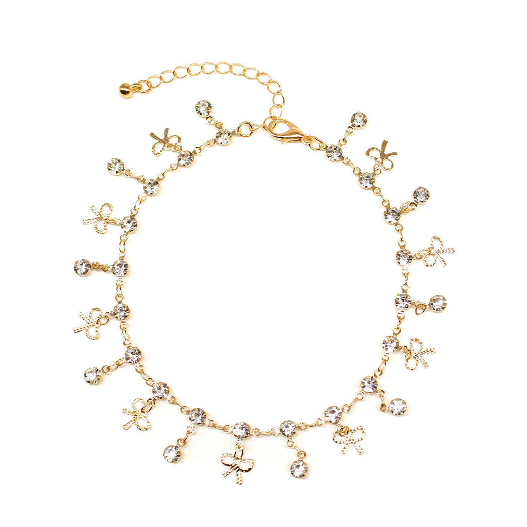 Delicate Crystal Charm Ankle Bracelet Stornfield