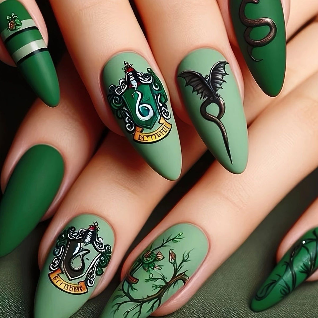 Floral Art Acrylic Nail Set Stornfield