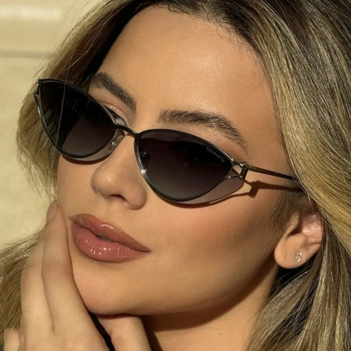 Ladies Cat-Eye Sunglasses in Elegant Gold Frame Stornfield