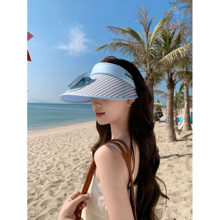 ’s sun protection visor with integrated solar panel, wide brim and adjustable headband Stornfield
