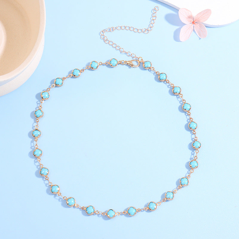 Floral Charm Choker Necklace Stornfield 1788164322