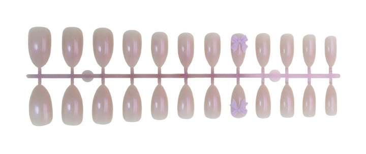 Artificial nail set with elegant bows and gentle design Stornfield