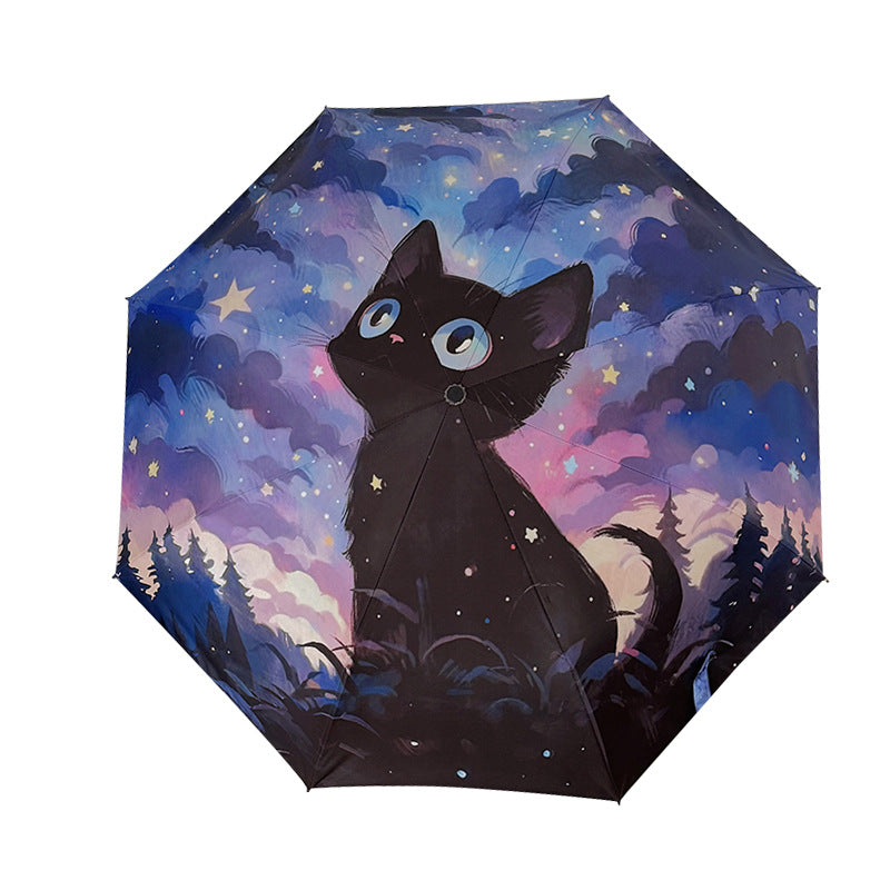 Women's umbrella with cute cat design by Stornfield