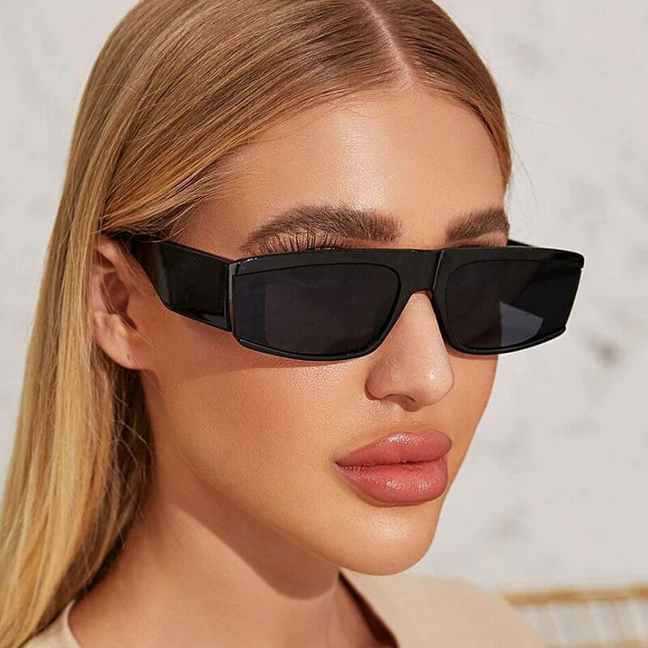 Women's fashionable sunglasses with futuristic design and transparent frame Stornfield