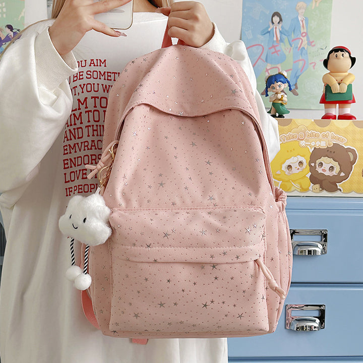 Fashionable backpack with sparkling star motif Stornfield