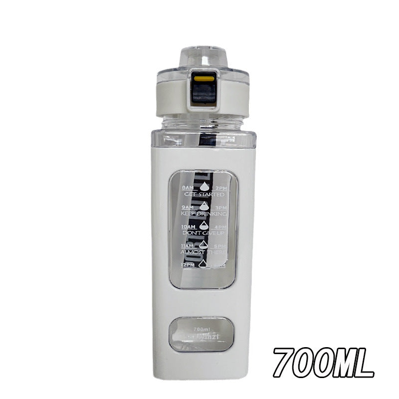 Women's water bottle with integrated time markers and straw Stornfield