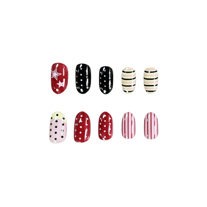 Artistic Multi-Pattern Nail Art Stornfield