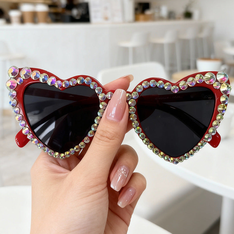 Rhinestone Heart-Shaped Sunglasses Stornfield