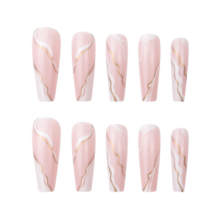 Elegant Marble Design Press-On Nails Stornfield
