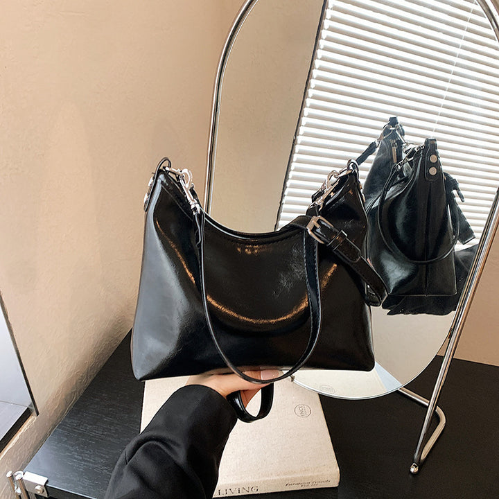 Premium Leather Slouch Shoulder Bag
