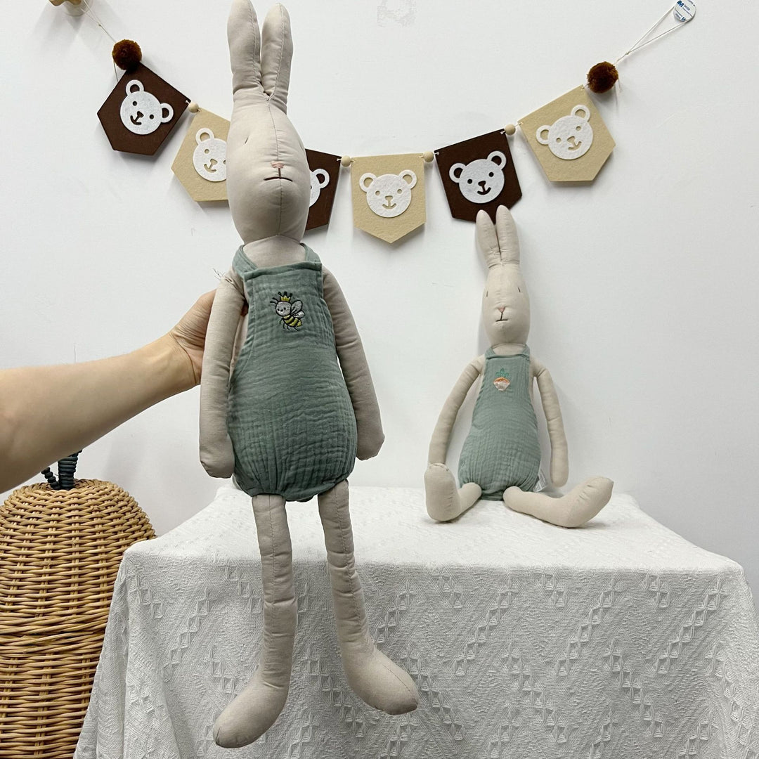 Handcrafted Cotton Mouse Doll with Crochet Floral Dress