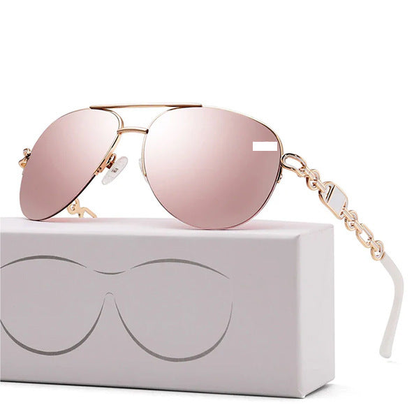 Women Aviator Sunglasses with Fashionable Chain Detail Stornfield