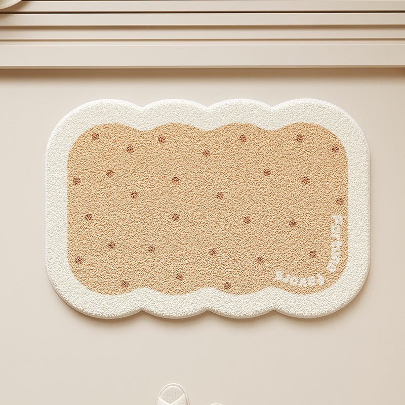 Cute Biscuit-Shaped Bath Mat