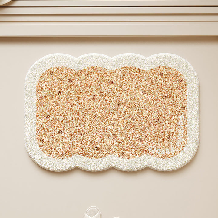 Cute Biscuit-Shaped Bath Mat