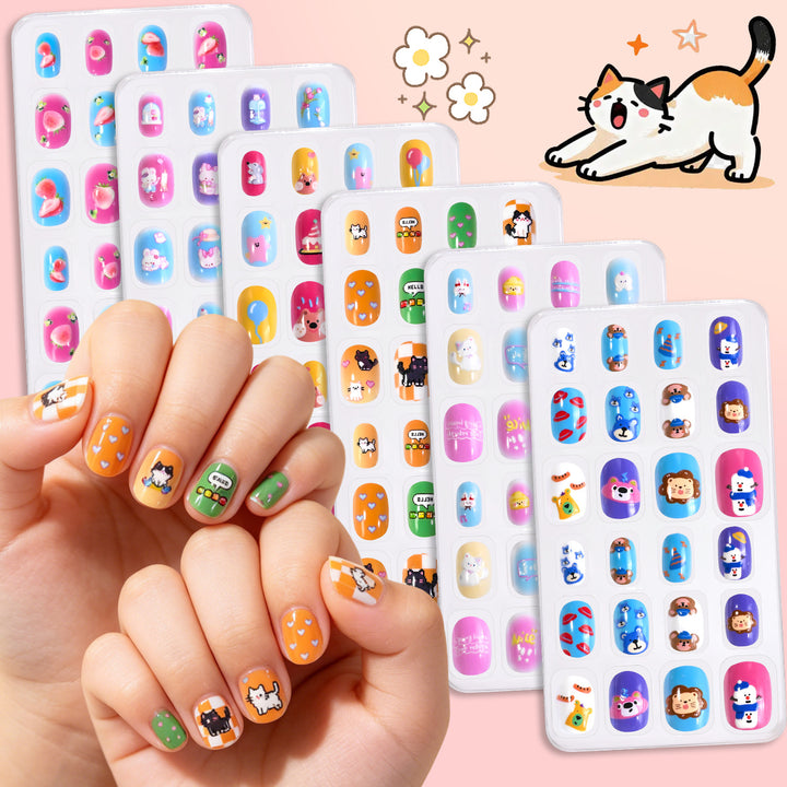 Creative Cartoon-Themed Press-On Nail Collection Stornfield
