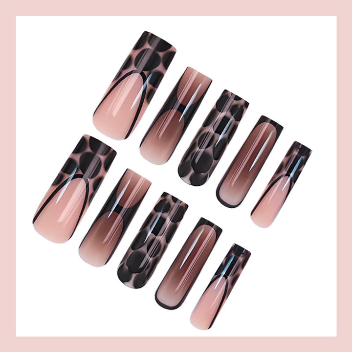 Artificial nail set with elegant decorations and modern design Stornfield